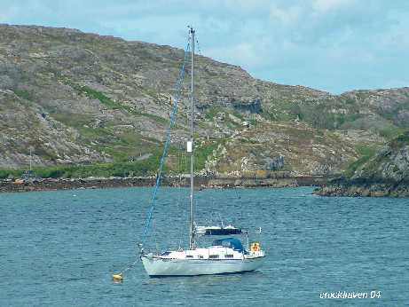 "Miss Observer" on visitor mooring in Crookhaven, Southern Ireland